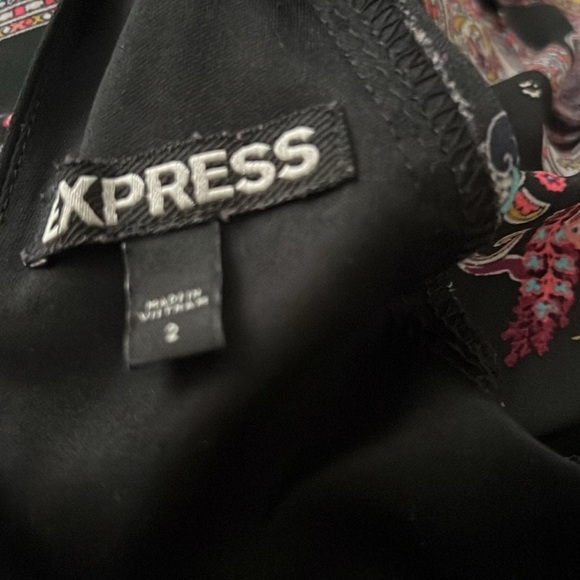 Preloved Express Maxi Dress with exposed back in paisley Size 2 - Picture 5 of 5